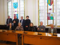 Spotkanie świąteczne w sali sesyjnej Starostwa Powiatowego w Wągrowcu