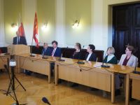 Spotkanie świąteczne w sali sesyjnej Starostwa Powiatowego w Wągrowcu