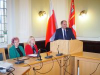 Spotkanie świąteczne w sali sesyjnej Starostwa Powiatowego w Wągrowcu