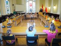 Dzieci z Przedszkola nr 3 w Wągrowcu z wizytą w Starostwie Powiatowym