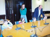 Dzieci z Przedszkola nr 3 w Wągrowcu z wizytą w Starostwie Powiatowym
