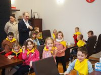 Dzieci z Przedszkola nr 3 w Wągrowcu z wizytą w Starostwie Powiatowym
