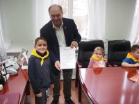 Dzieci z Przedszkola nr 3 w Wągrowcu z wizytą w Starostwie Powiatowym