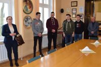 Uczniowie Zespołu Szkół w Gołańczy z wizytą u Starosty Wągrowieckiego