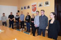 Uczniowie Zespołu Szkół w Gołańczy z wizytą u Starosty Wągrowieckiego