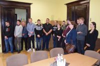 Uczniowie Zespołu Szkół w Gołańczy z wizytą u Starosty Wągrowieckiego