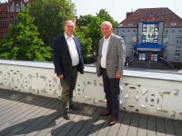 Od lewej Starosta Wągrowiecki Tomasz Kranc i Wicekurator Zbigniew Talaga