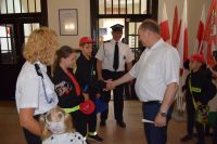 Młodzieżowa Drużyna Pożarnicza z Popowa Kościelnego z wizytą u Starosty Wągrowieckiego