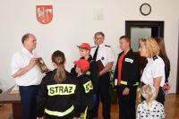 Młodzieżowa Drużyna Pożarnicza z Popowa Kościelnego z wizytą u Starosty Wągrowieckiego