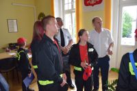 Młodzieżowa Drużyna Pożarnicza z Popowa Kościelnego z wizytą u Starosty Wągrowieckiego