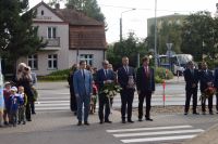 Złożenie wiązanki w związku z obchodami 84. rocznicy wybuchu II wojny światowej