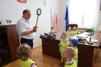 Włodarzy powiatu odwiedziły dzieci z Przedszkola nr 4 w Wągrowcu