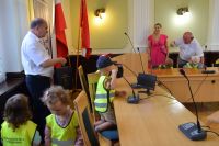Włodarzy powiatu odwiedziły dzieci z Przedszkola nr 4 w Wągrowcu