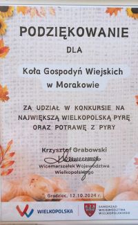 KGW Morakowo w Finale Konkursu na największą Wielkopolską pyrę oraz potrawę z pyry