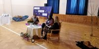 Spotkanie poetyckie z Natalią Belczenko w Bibliotece Publicznej Gminy Wapno oraz Szkole Podstawowej w Wapnie