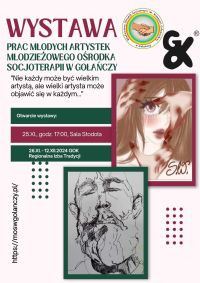 Wystawa młodych artystek z MOS - plakat