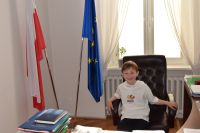 Dzieci z Przedszkola nr 2 w Wągrowcu z wizytą w starostwie
