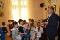 Dzieci z Przedszkola nr 2 w Wągrowcu z wizytą w starostwie