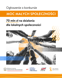 Ruszył nabór wniosków w ramach nowego rządowego programu „Moc Małych Społeczności” - plakat