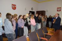 Młodzież z Zespołu Szkół nr 2 w Starostwie Powiatowym