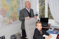 Dzieci z Przedszkola w Siennie z wizytą w starostwie