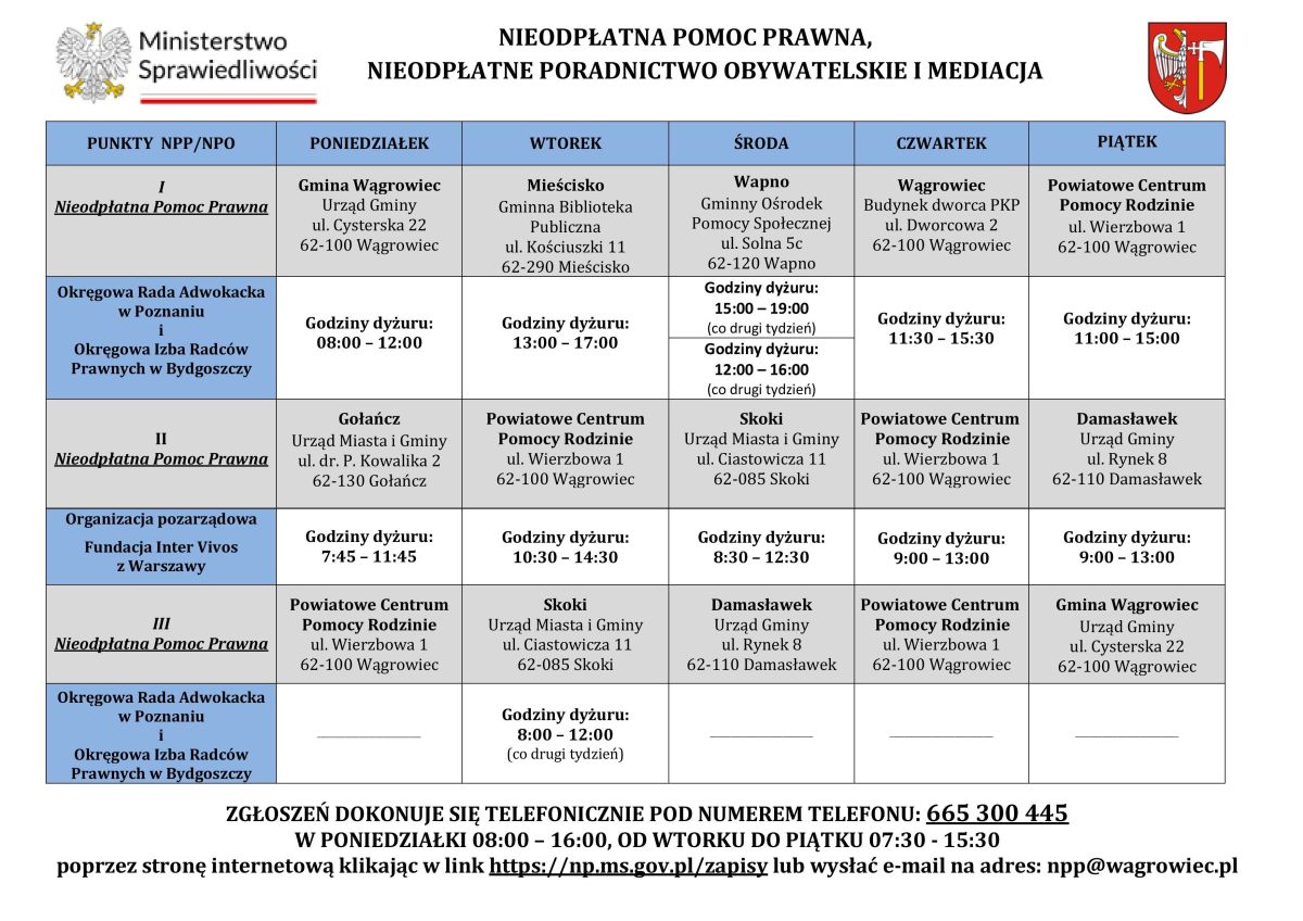 NIEODPŁATNA POMOC PRAWNA 2026
