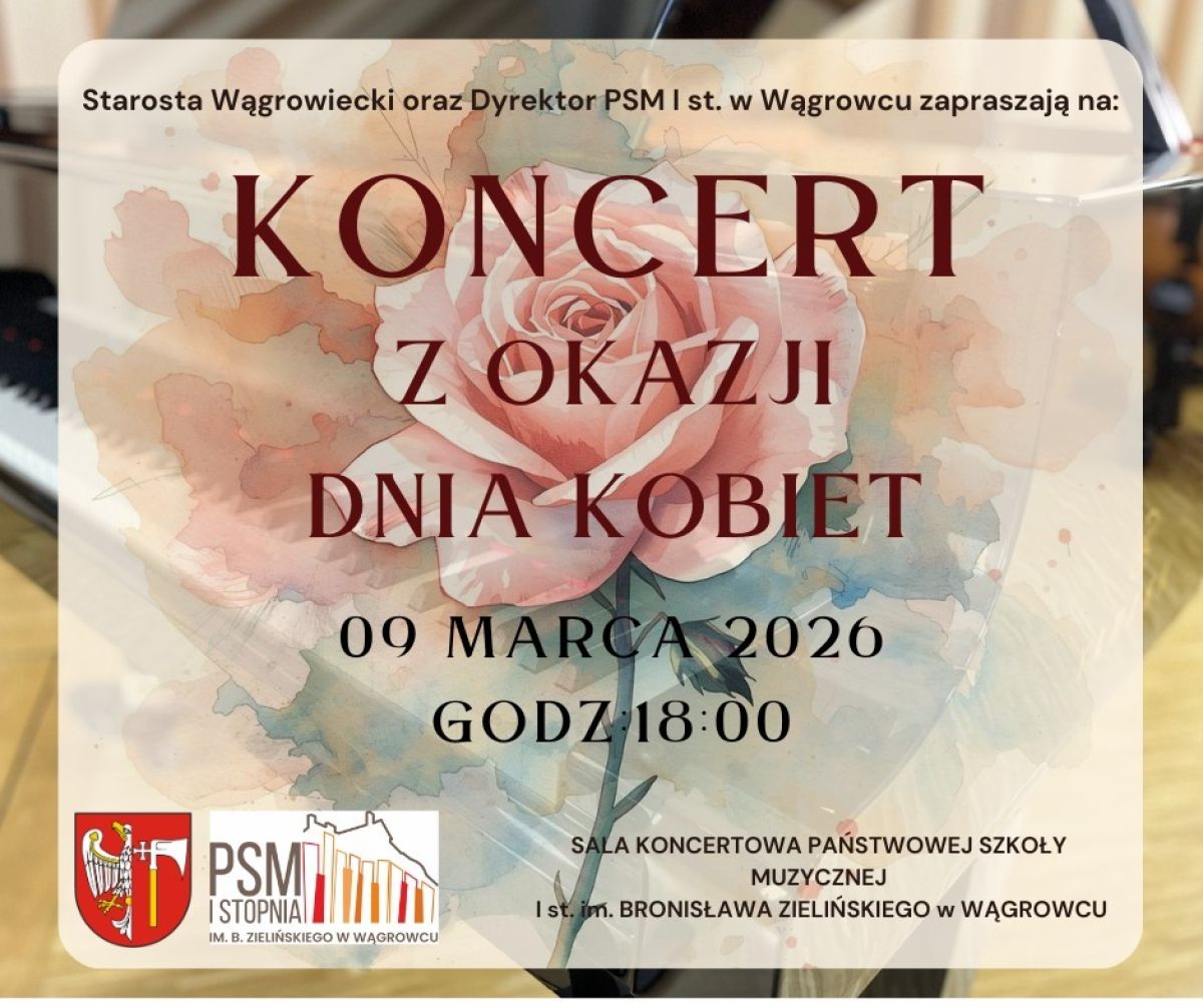 Koncert z okazji Dnia Kobiet - plakat
