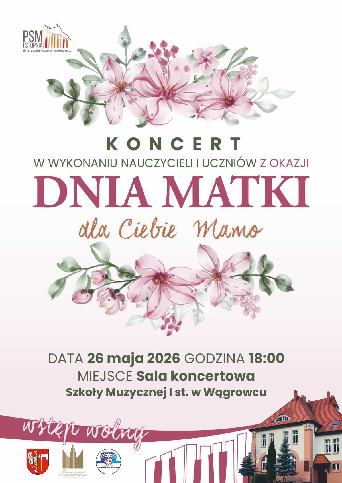 Zapraszamy do PSM na koncert z okazji Dnia Matki
