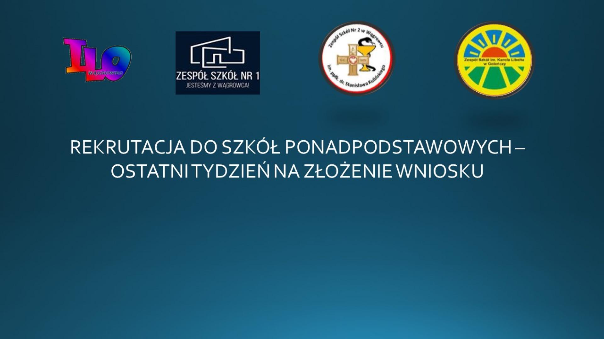 Ostatni tydzień na złożenie wniosku o przyjęcie do szkoły ponadpodstawowej