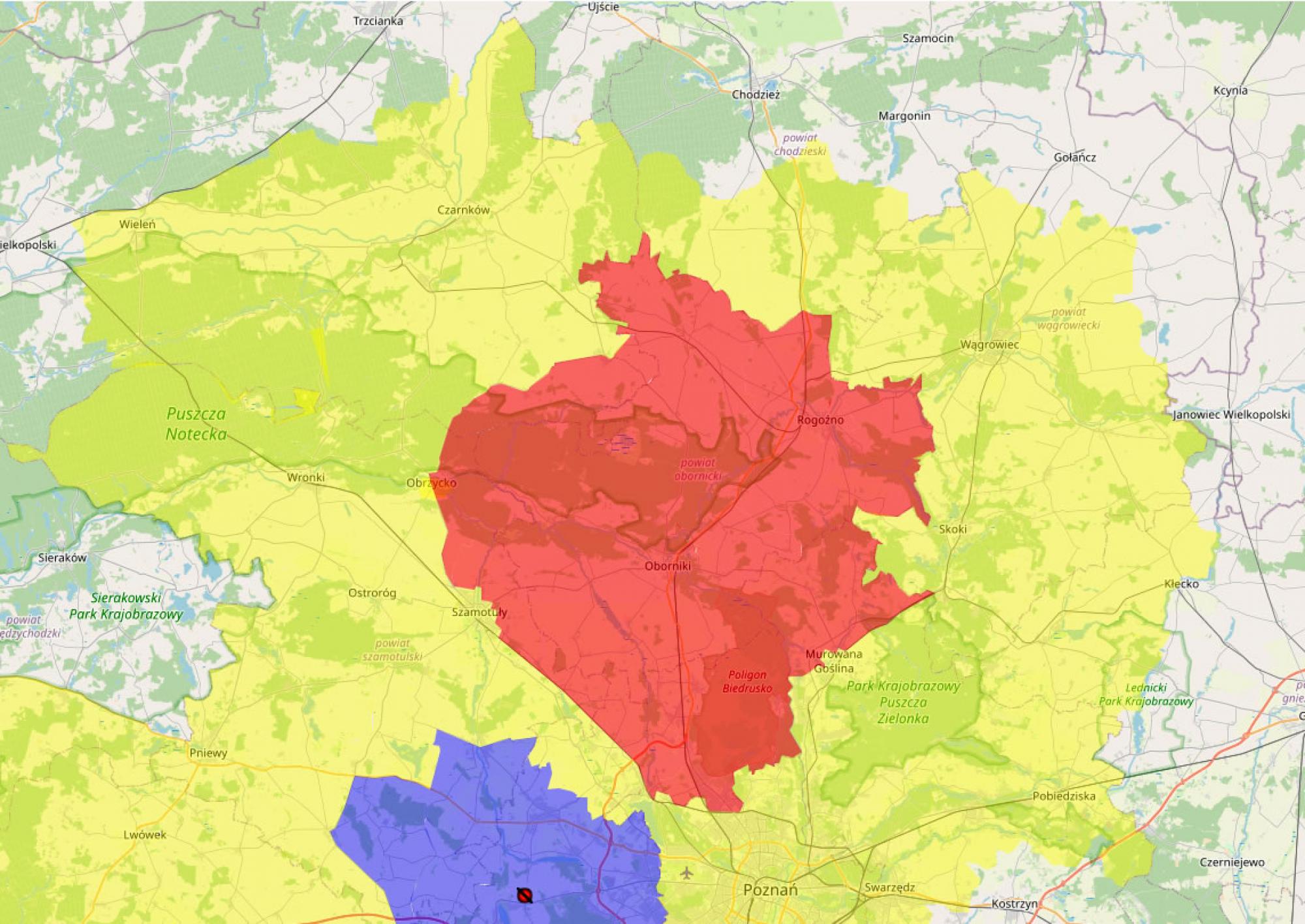ASF - obszar ochronny na terenie powiatu wągrowieckiego