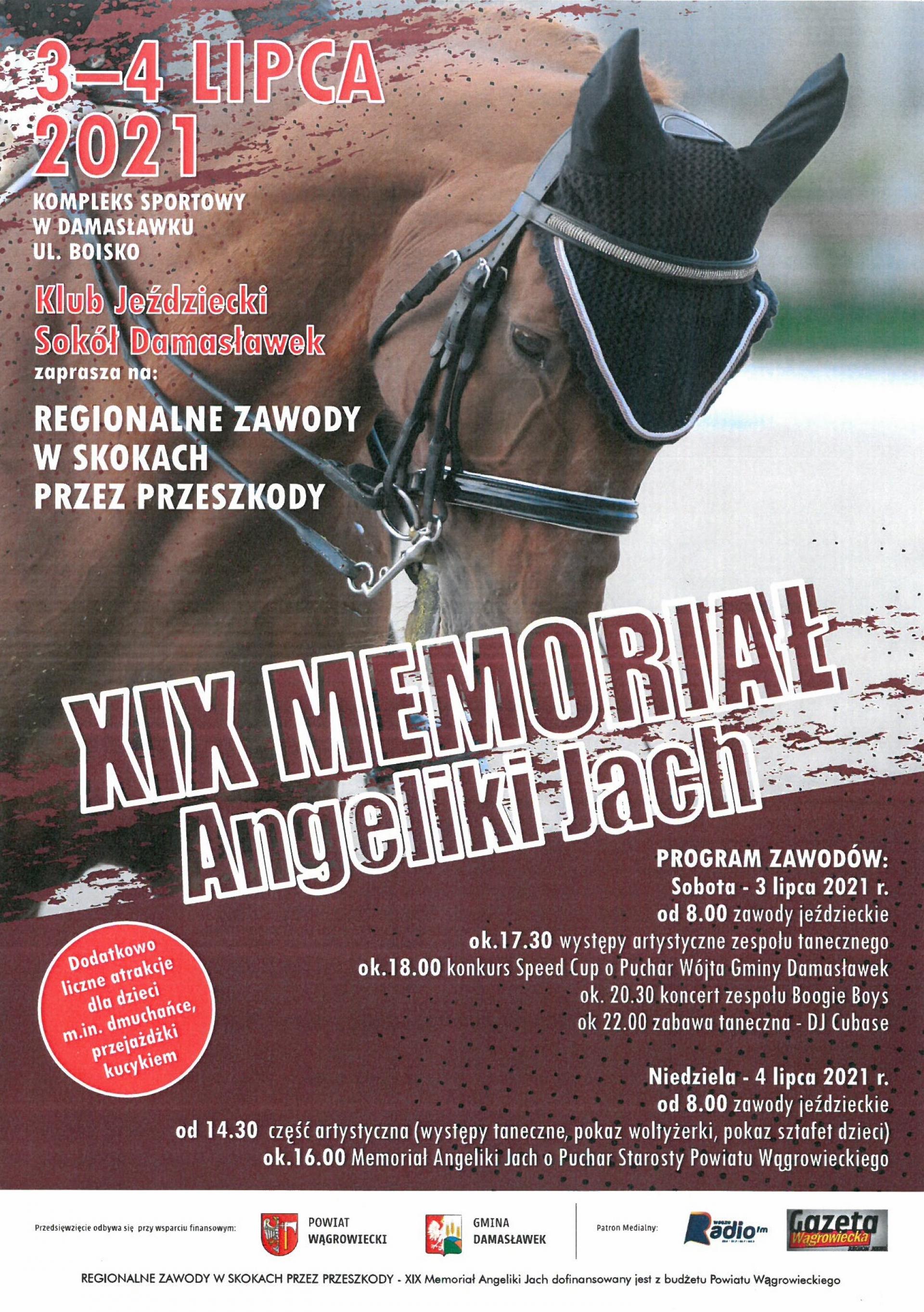 Regionalne Zawody w Skokach przez Przeszkody XIX Memoriał Angeliki Jach