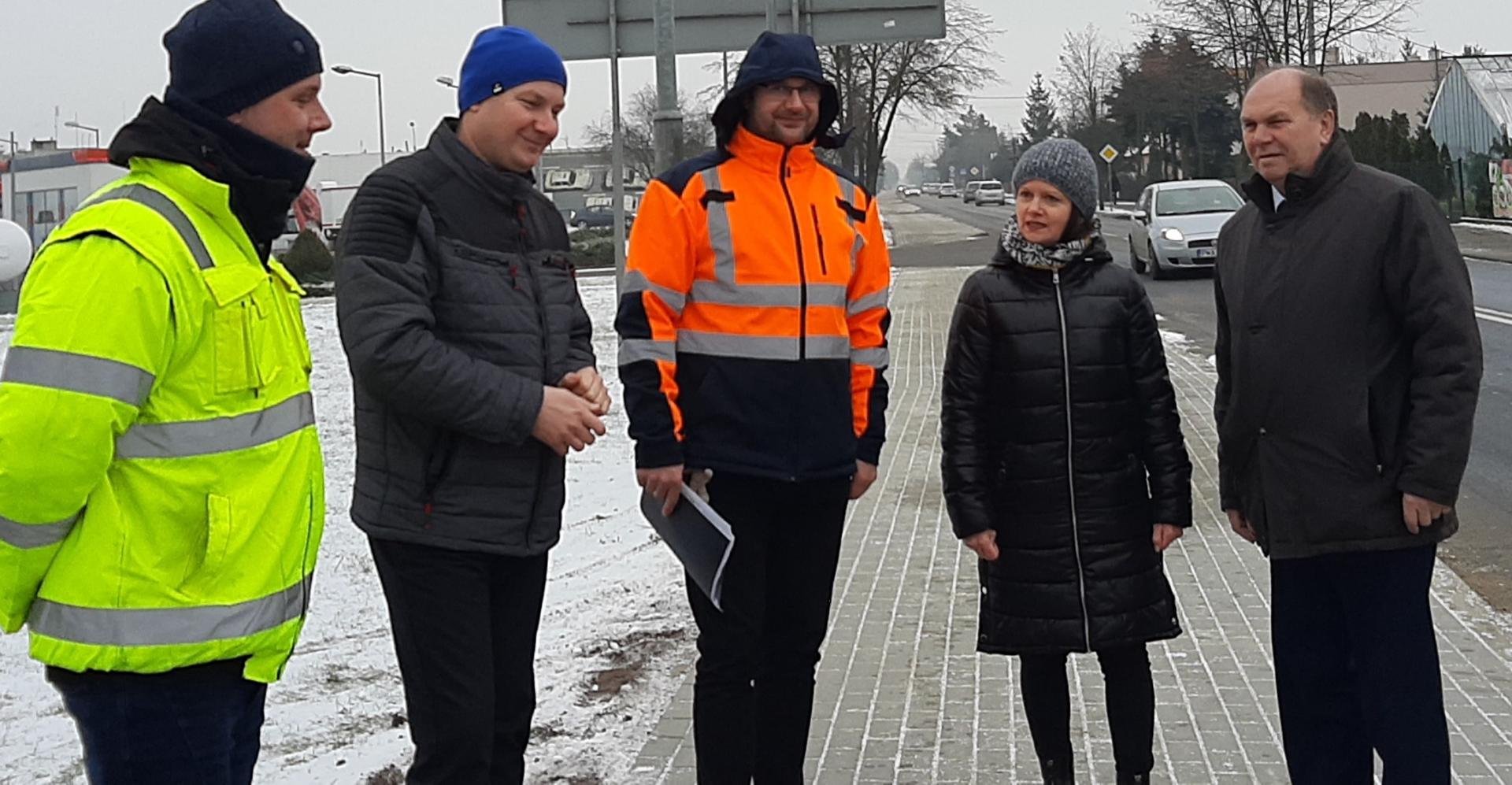 Odbiór przebudowanego chodnika przy ul. Rgielskiej w Wągrowcu