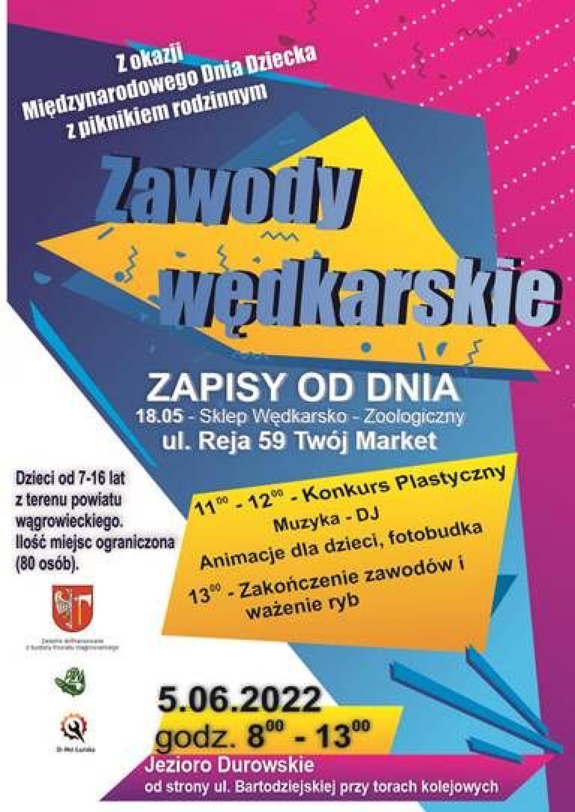 Zawody wędkarskie z okazji Dnia Dziecka