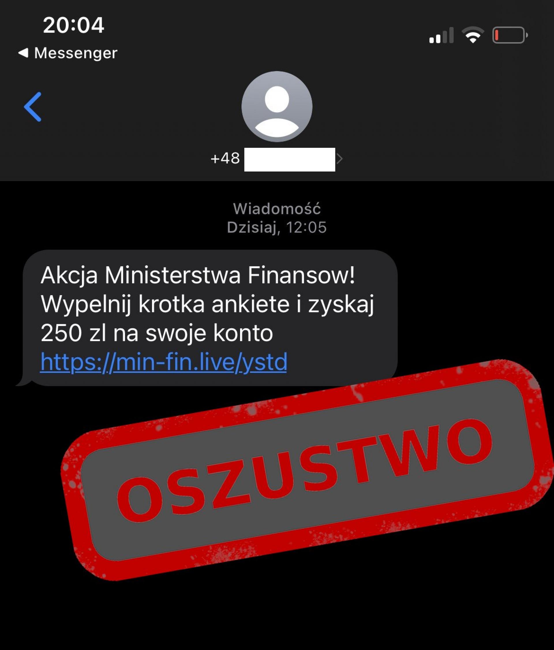 Uwaga na fałszywe SMS-y, które wykorzystują wizerunek MF