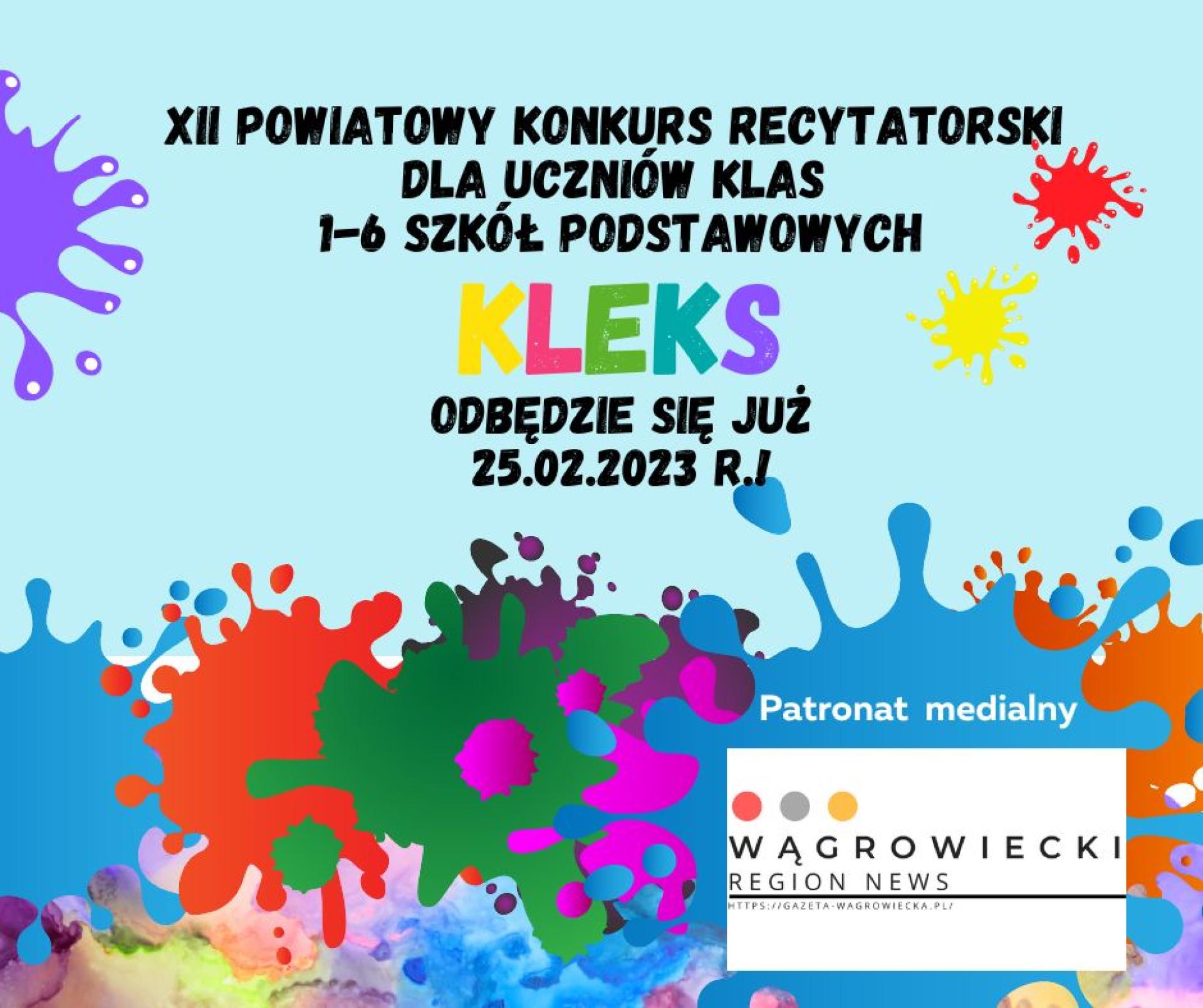 XII Powiatowy Konkurs Recytatorski "KLEKS"