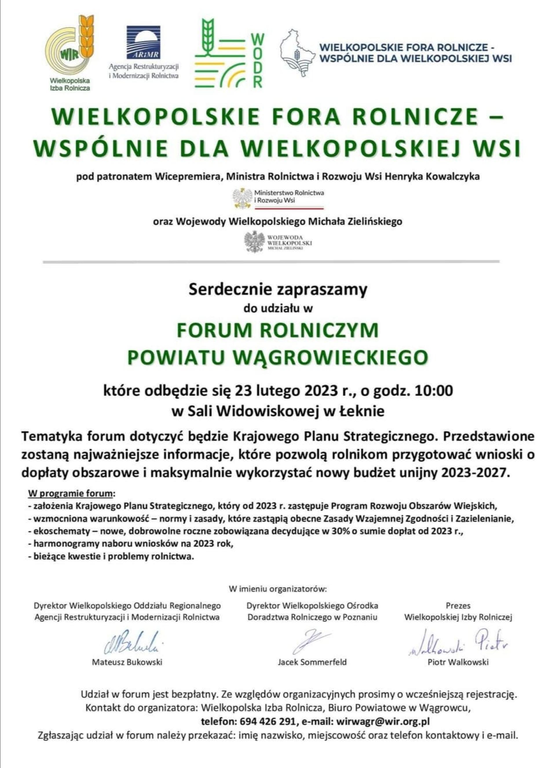 Forum Rolnicze Powiatu Wągrowieckiego