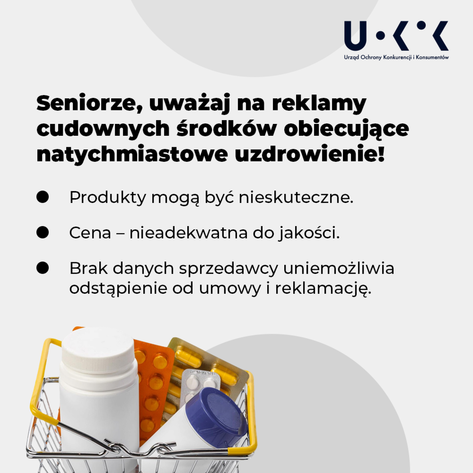 Seniorze, uważaj na reklamy środków pseudomedycznych!