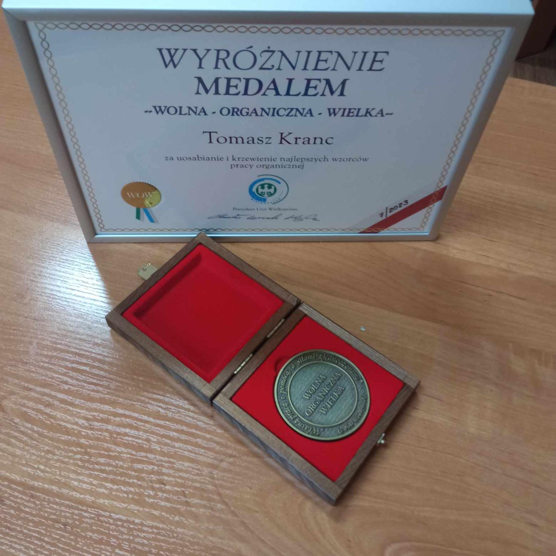 Starosta Wągrowiecki wyróżniony medalem „Wolna – Organiczna – Wielka”