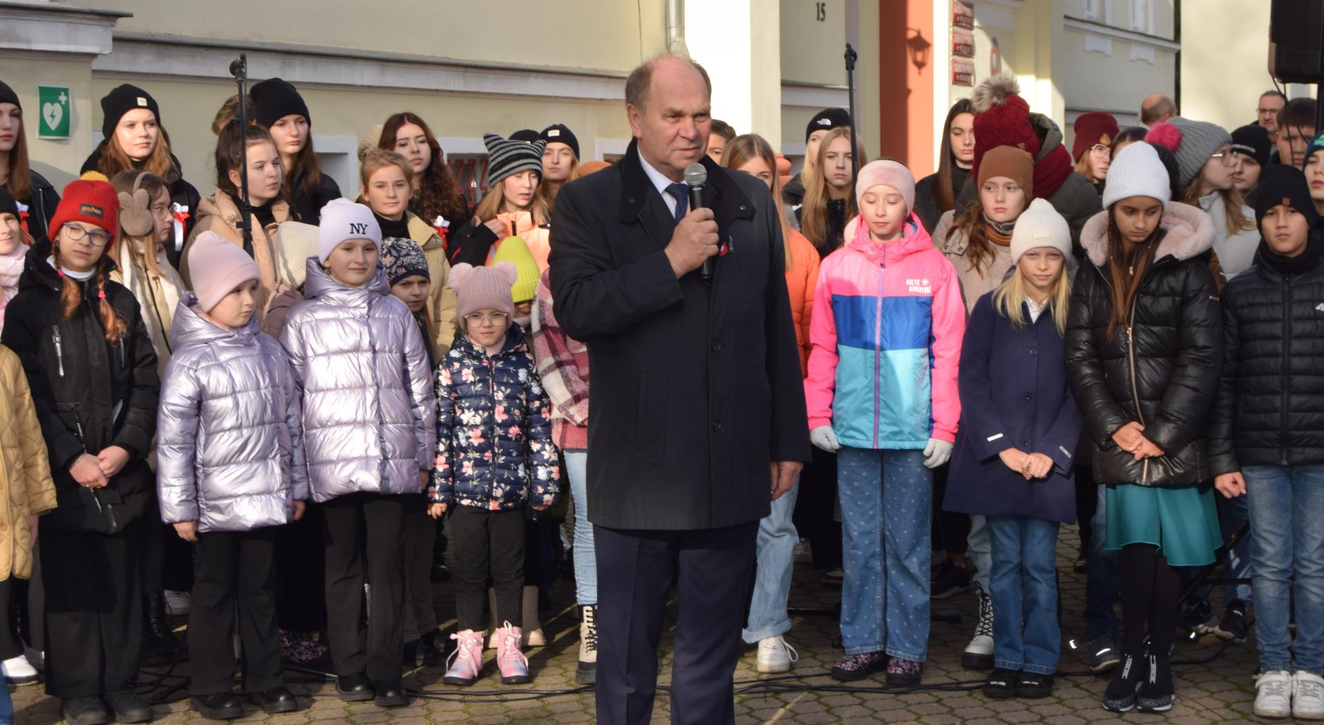 Powiat Wągrowiecki dla Niepodległej - kolejny raz zaśpiewaliśmy razem Mazurka Dąbrowskiego