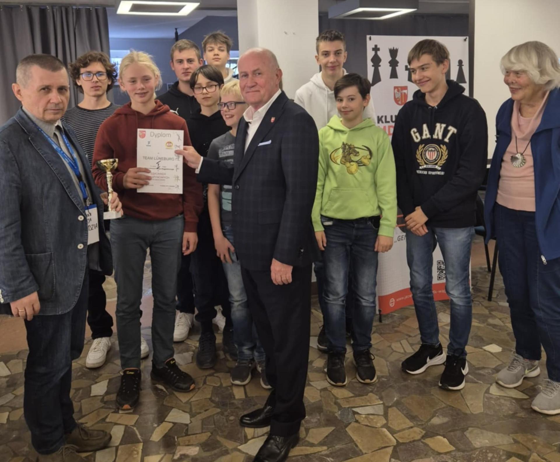 Młodzi szachiści z powiatu Lüneburg w powiecie wągrowieckim