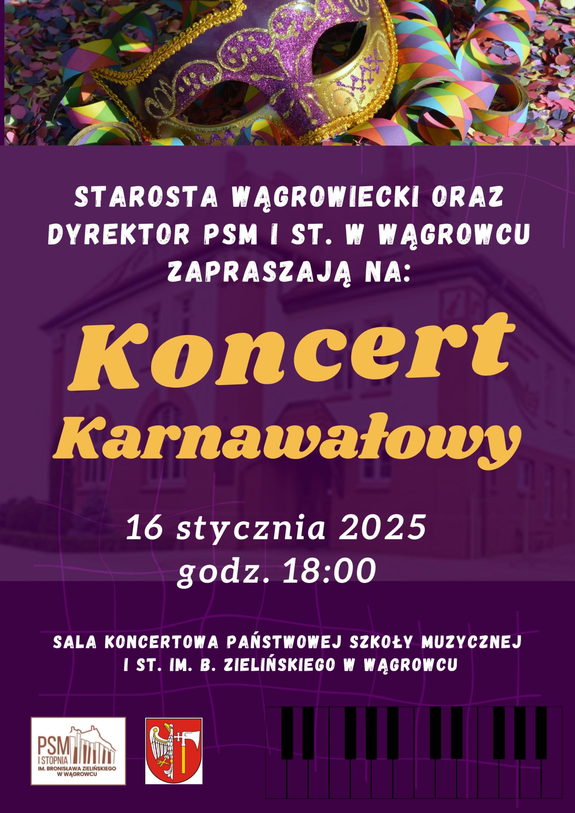 Zapraszamy na Koncert Karnawałowy do PSM