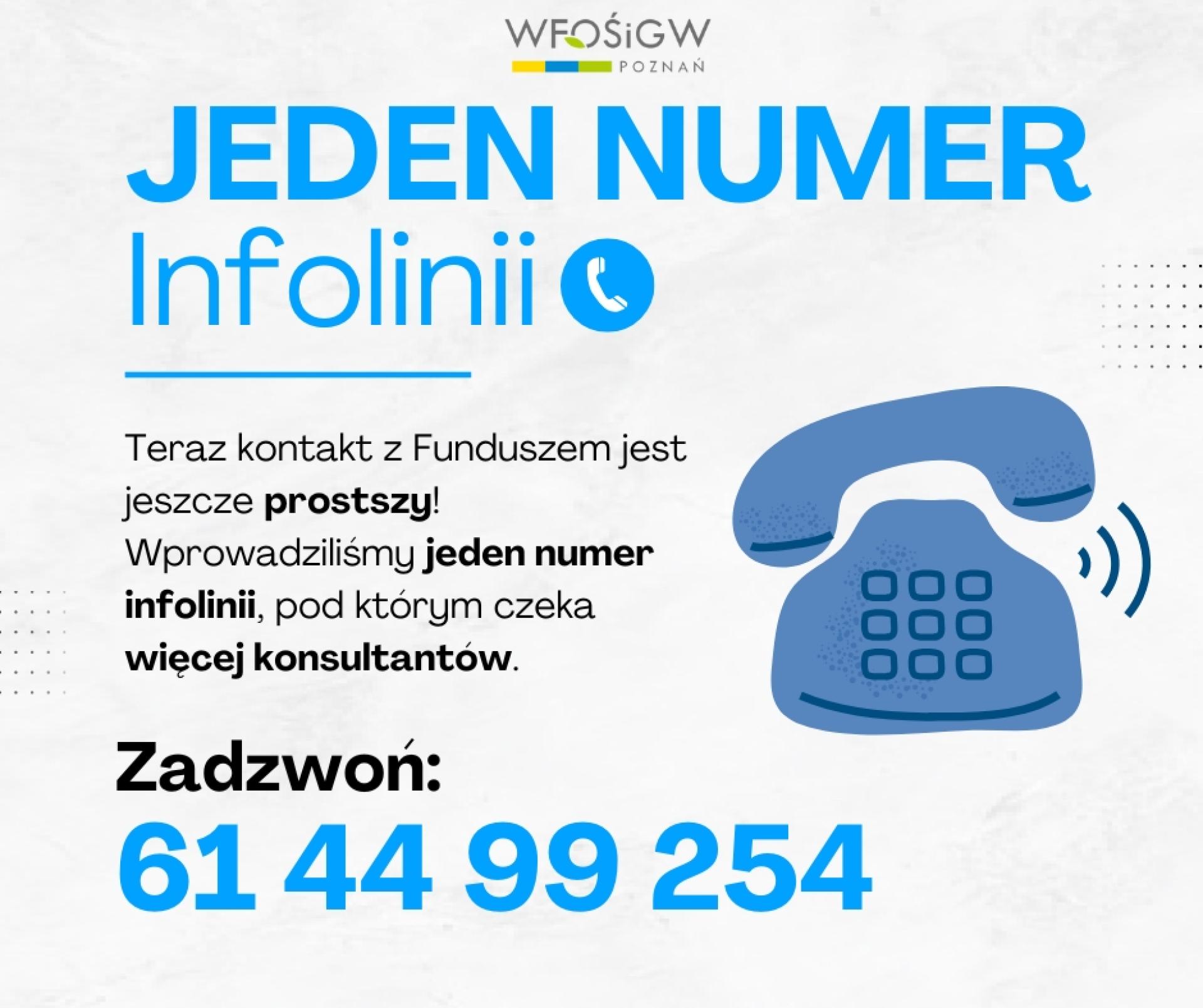Zmiana w funkcjonowaniu infolinii WFOŚiGW w Poznaniu